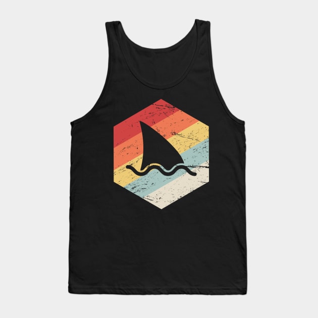 Retro Vintage Shark Fin Icon Tank Top by MeatMan